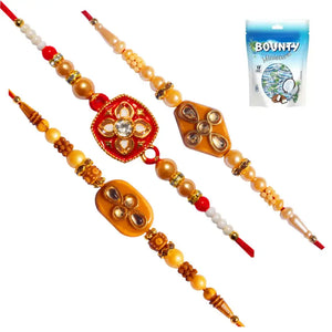 3 Rakhi - Fancy Rakhis With Chocolates