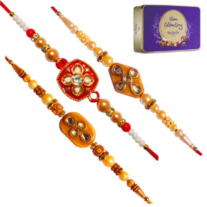 3 Rakhi - Fancy Rakhis With Chocolates