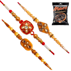 3 Rakhi - Fancy Rakhis With Chocolates