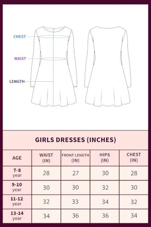 Jwalin Girl's Above Knee Length Fit and Flared Dresses