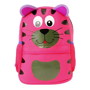 Boys and Girls Neoprene 12 Inch Cute Kitty Backpack in Fuchsia Color