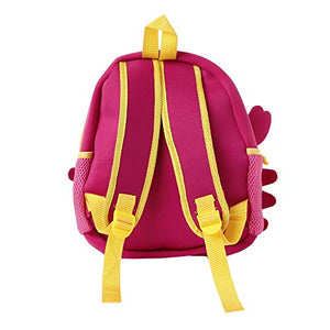 Boys and Girls Neoprene Fancy Backpack in Red Color for Ages 3-12 Years