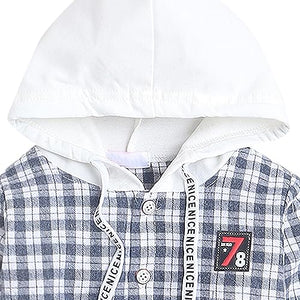 Boys Cotton Blend Plaid Print Set