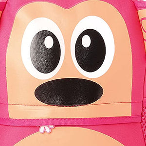 Boys and Girls Neoprene 12 Inch Monkey Face Backpack in Pink Color