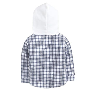 Boys Cotton Blend Plaid Print Set