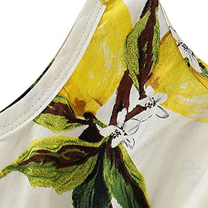Baby Girls Cotton Lemon Print Sleeveless Onesie with Headband in Yellow Color