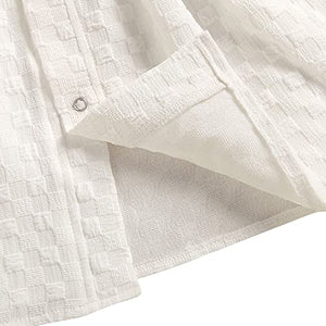 Girl's Solid Knee-Length Casual Dress Polyester In White Color