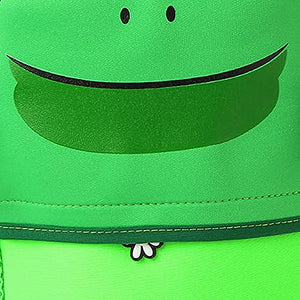 Boys and Girls Neoprene 12 Inch Cute Frog Backpack - in Green Color