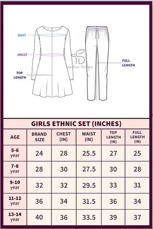 Fashion Dream Girl's Taffeta Kurta And Pant Suit Sets