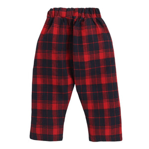 Baby Boys Cotton Checkered Waistcoat Shirt and Pant Set in Multi Color for Ages 12-18 Months