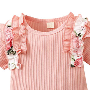 Girls Cotton and Polyester Short set