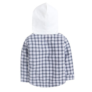 Boys Cotton Blend Plaid Print Set