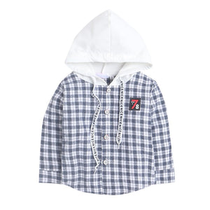 Boys Cotton Blend Plaid Print Set