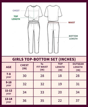 Fashion Dream Girl’s Cotton Blend Clothing Set|Coords Set For Girls|Outfits For Girls|Girls Combo Dress Set|Co-ords|Top And Pant Set|Kids co-ords Set