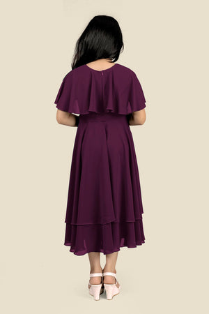 Fashion Dream Girl’s Calf Length Solid Dresses