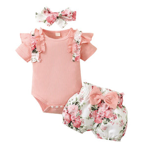 Girls Cotton and Polyester Short set