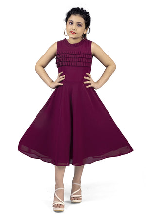 Fashion Dream Girl’s Calf Length Solid Dresses
