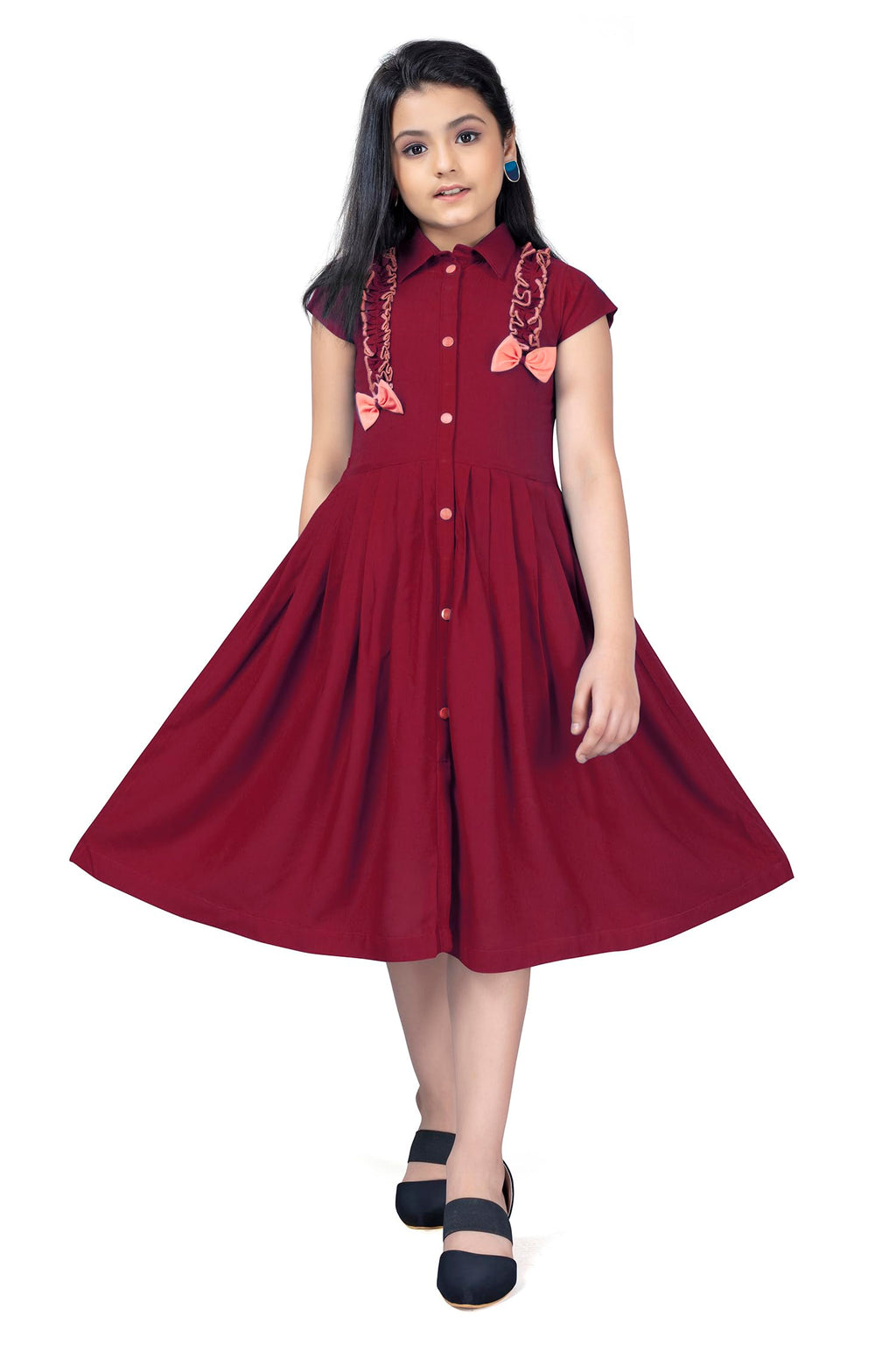 Fashion Dream Girl’s Knee Length Front Fastening Dress
