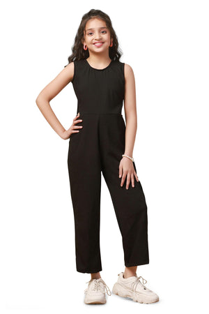 Fashion Dream Girl's Ankle Length Solid Jumpsuit