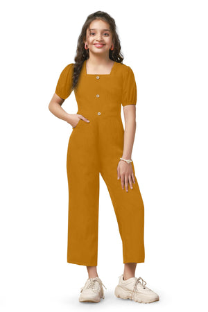 Fashion Dream Girl's Ankle Length Solid Jumpsuit