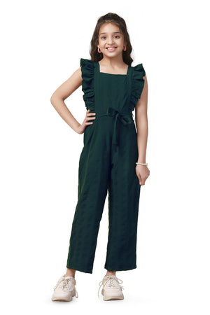 Fashion Dream Girl's Ankle Length Solid Jumpsuit