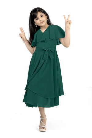 Fashion Dream Girl’s Calf Length Solid Dresses
