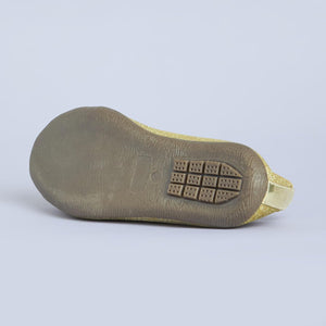 Girls Synthetic/PU Glitter Embellished Ballerinas in Gold Color