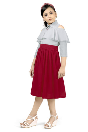 Fashion Dream Girl’s Calf Length Solid Dresses