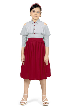 Fashion Dream Girl’s Calf Length Solid Dresses