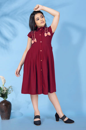 Fashion Dream Girl’s Knee Length Front Fastening Dress