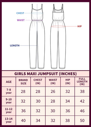 Fashion Dream Girl's Ankle Length Solid Jumpsuit
