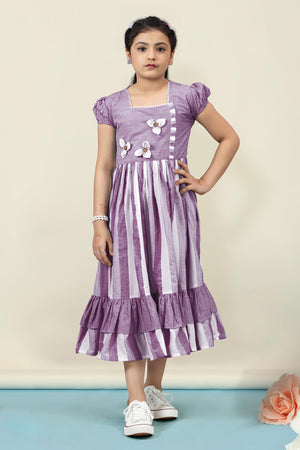 Fashion Dream Girls Stripe Ruffle Hem Dress