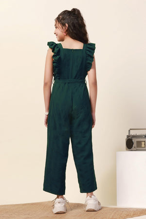 Fashion Dream Girl's Ankle Length Solid Jumpsuit
