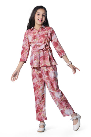 Fashion Dream Girl’s Rayon Cotton Clothing Set|Girls Clothing Set|Printed Girls Co-ords Set|Shirt and Pant set|Printed Clothing Set|2 Piece Set