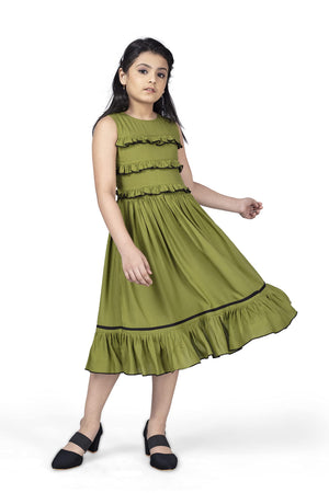 Fashion Dream Girl’s Knee Length Front Fastening Dress