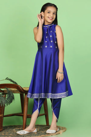 Fashion Dream Girl's Taffeta Kurta And Pant Suit Sets