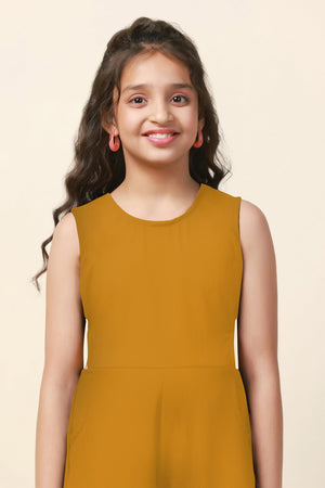 Fashion Dream Girl's Ankle Length Solid Jumpsuit