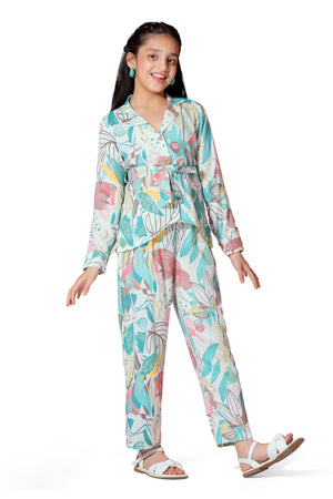 Fashion Dream Girl’s Rayon Cotton Clothing Set|Girls Clothing Set|Printed Girls Co-ords Set|Shirt and Pant set|Printed Clothing Set|2 Piece Set