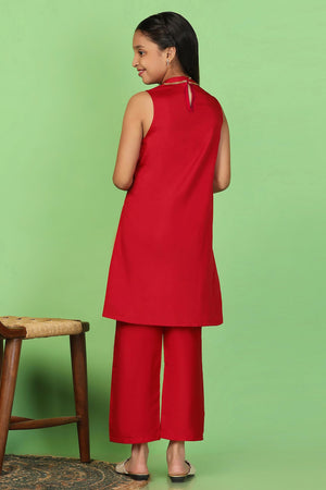 Fashion Dream Girl's Taffeta Kurta And Pant Suit Sets