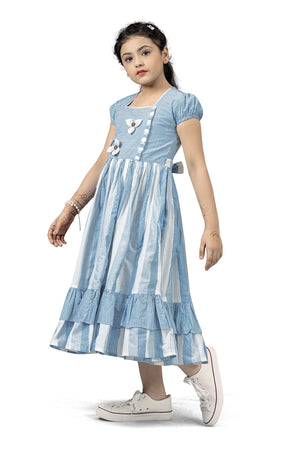 Fashion Dream Girls Stripe Ruffle Hem Dress