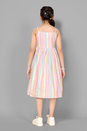 Fashion Dream Girl’s Knee Length Striped Dresses