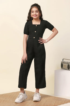 Fashion Dream Girl's Ankle Length Solid Jumpsuit