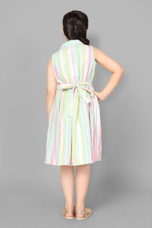 Fashion Dream Girl’s Knee Length Striped Dresses