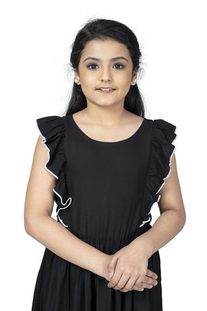Jwalin Girl’s Knee Length Front Fastening Dress