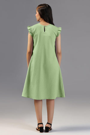 Fashion Dream Girls Solid Knee Length Dress|Girl Dress|Frock|Girls Casual Dress|Girls' Frock|Solid Dress for Girls|Knee Length for Girls|Kids Girls