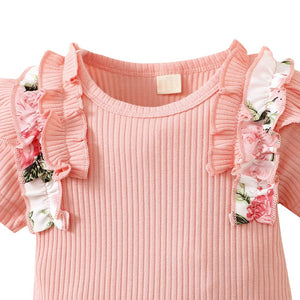 Girls Cotton and Polyester Short set