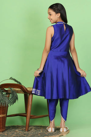 Fashion Dream Girl's Taffeta Kurta And Pant Suit Sets