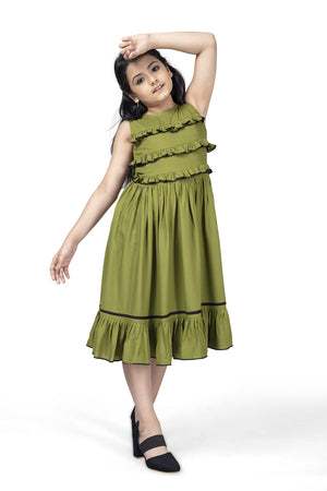 Fashion Dream Girl’s Knee Length Front Fastening Dress