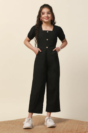 Fashion Dream Girl's Ankle Length Solid Jumpsuit