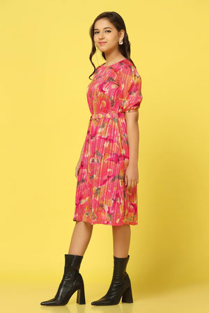 Fashion Dream Girl's Above Knee Length Fit and Flared Dresses